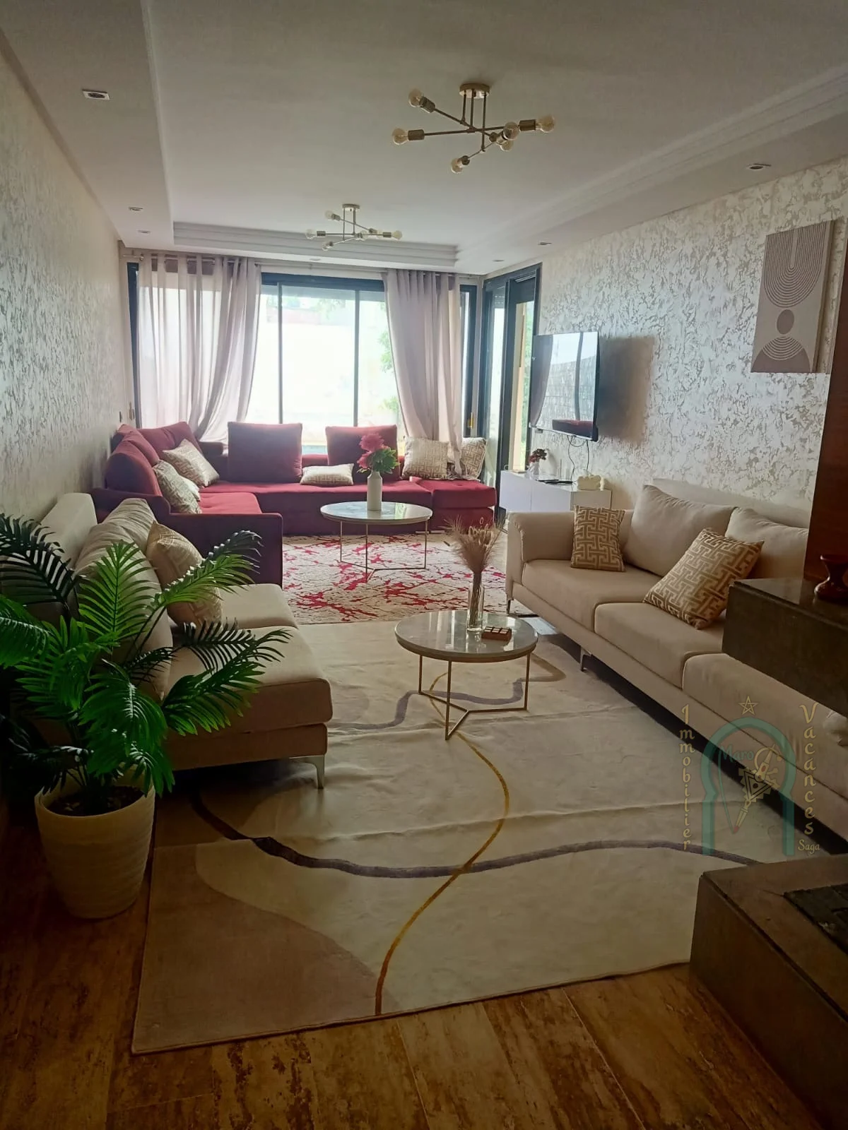 Bel appartement meublé 2 chambres rdc